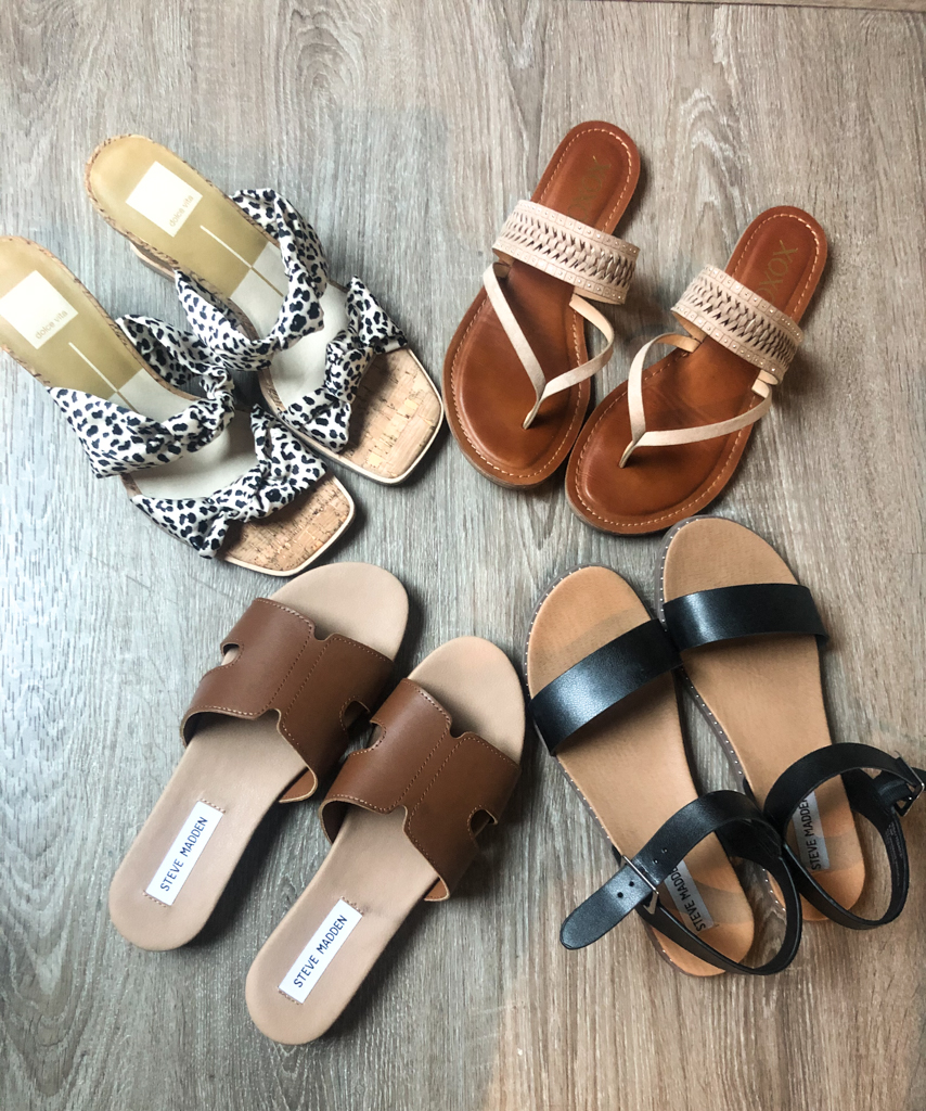 4 sandals in a circle