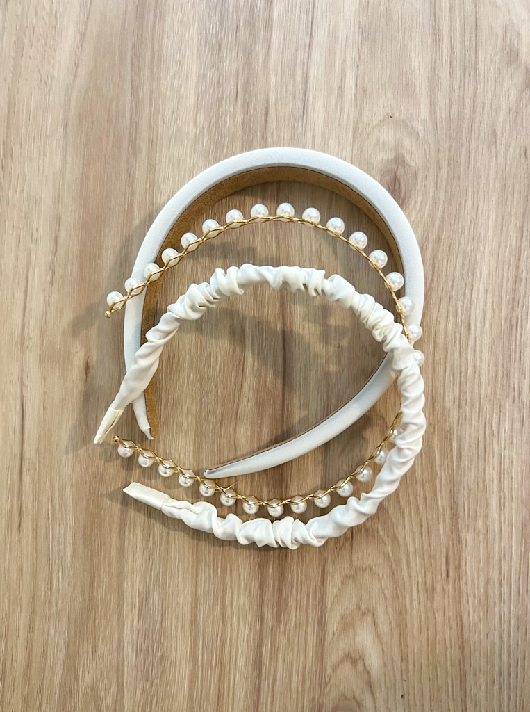 Sunkissedandblue 3-Piece Headband - White Set