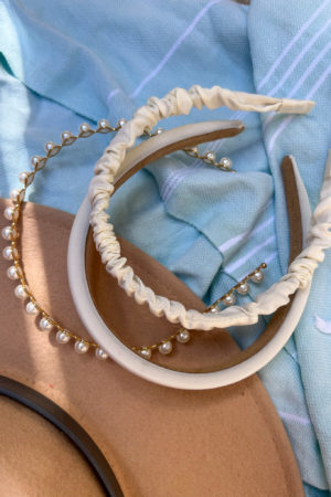 3-Piece White Headband Set